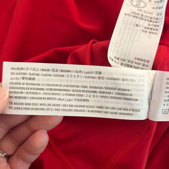 Abercrombie & Fitch Womens Athletic Mini Dress Built In Shorts Sz XL Red Tennis - Picture 6 of 9